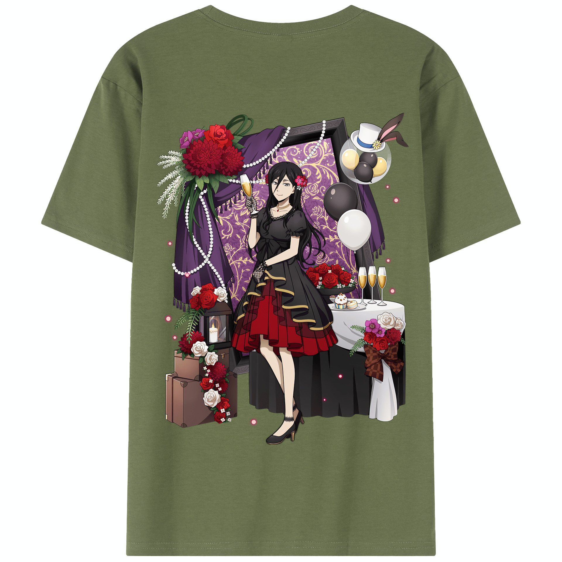 （画像用） 文豪ストレイドッグス Bungo Stray Dogs 綿100％半袖Tシャツ（背面プリント）